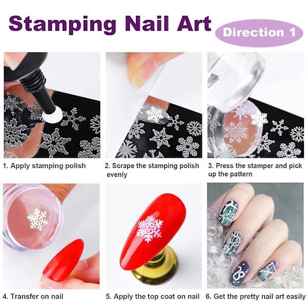 Franska stilspets nagelverktyg, silikon nagellack DIY nagelkonstverktyg（typestyle1）