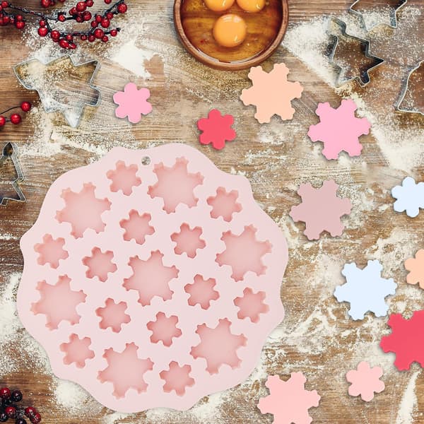 Silikonesnefnugleforme, julesnefnugleforme til kageforme DIY chokolade