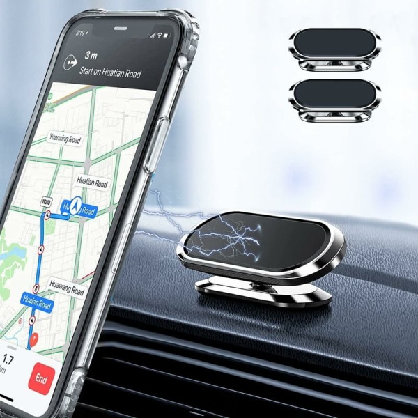 Magnetisk biltelefonhållare 360° justerbar superstark magnet för iPhone, Samsung och mer 2-pack
