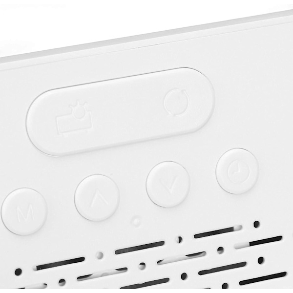Projektionsvækkeur Bred Vinkel Desktop 180 Grader Kalender Temperatur Spejl