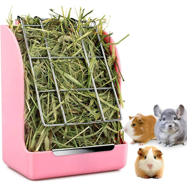 Stkygood Kanin Matare Marsvin Hö Matare, Marsvin Hö Matare, Plast Chinchilla Mat Skål (vit)