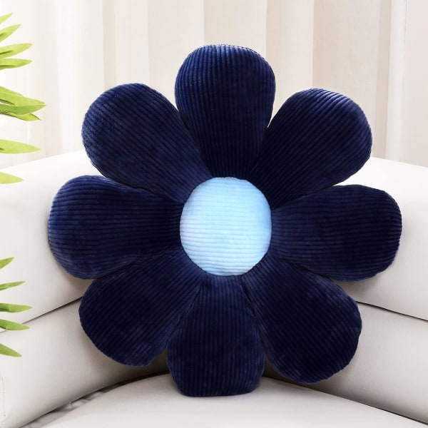 Flower Pillow,flower Shaped Throw Pillow Butt Cushion Flower Floor Pillow,seating Cushion,cute Room Decor & Plush Pillow For Bedroom Sofa Chair(navy,2