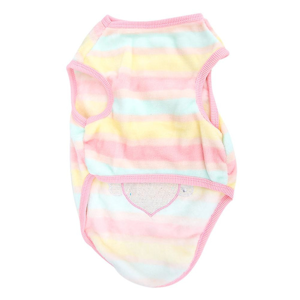 Vinter kæledyr sweater frakke varm åndbar jakke (S Pink Loving Heart)