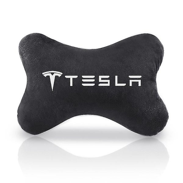 2 stk. bilsete nakkestøtte pute for Tesla Model 3, Model X, Y og Roadster