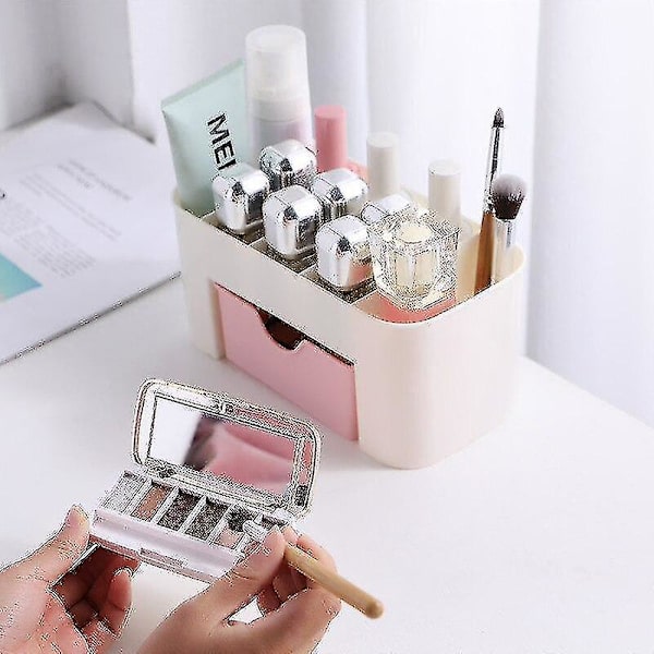 Kosmetisk makeup børste opbevaringsboks arrangør (blå)