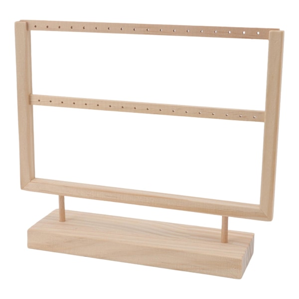 Örhänge Organizer Stativ Logg Färg Trä Örhängen Smycken Hållare Förvaring Display Stativ för Hängande Örhängen 2 Lager