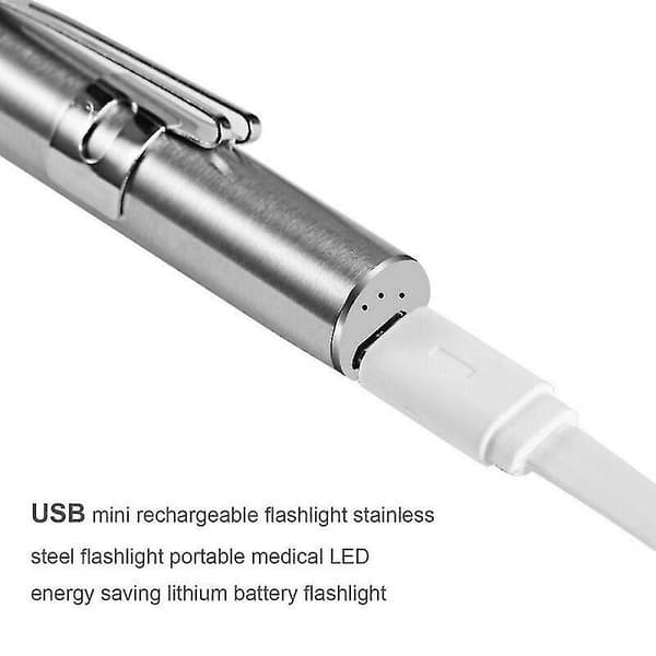 Super kirkas taskulamppu kynä USB ladattava LED taskulamppu