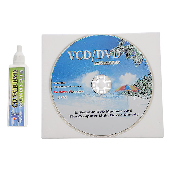1 Set Disc Rengöringssats Spelare Underhåll Utrustning För Cd/vcd/dvd Spelare（11.9X11.9X0.1CM，Blå）