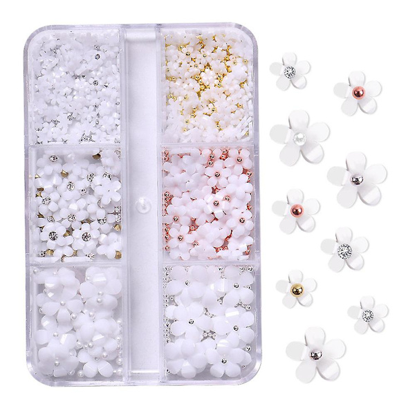 Blommig nagelkonstfärg Nagelkonsttillbehör för kvinnor Barn Flickor Nageldekorationer（typstyle1）