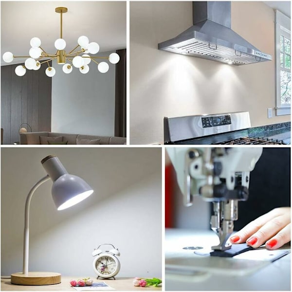 6 st 7W (65W halogen motsvarande) kallvit 6000K majsljus LED keramisk ljus E14 bred spänning kristallkrona ljuskälla, icke-stroboskopisk