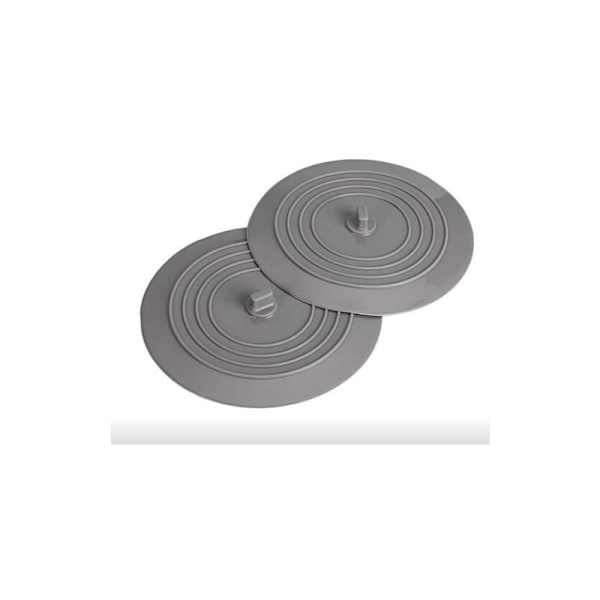 2-pack livsmedelsgodkänd FDA kökshandfat rund silikon diskbänksplugg vattenplugg silikon golvbrunn lock diameter 15cm grå