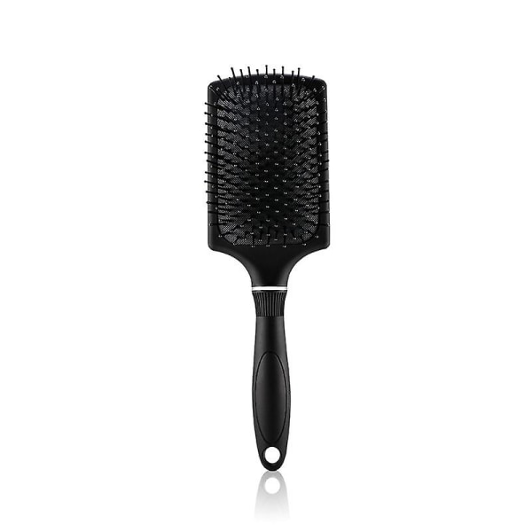 Padle hårbørste, profesjonell hårbørste for retting av hår, føning og hodebunnsmassasje (1 stk, svart)