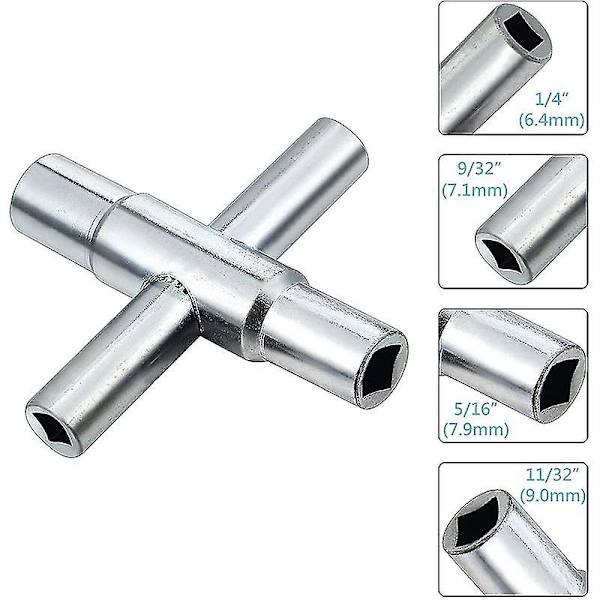 4-i-1 Kryss Sillcock Nøkkel Holdbar Heavy Duty Mini Nøkkel For Bad