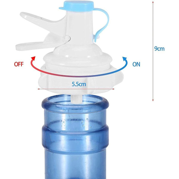 Dispenserpump, manuell pump för dryckesflaskor med 5 gallon med drickpipa och dammskydd, lämplig för 55 mm dricksflaskor