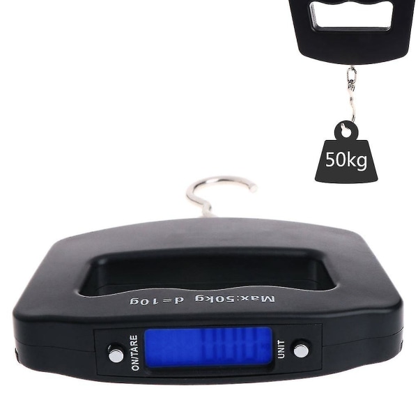 Bærbar Mini Led Digital Fisk Hængende Bagage Vægt Krog Skala 50kg/10g