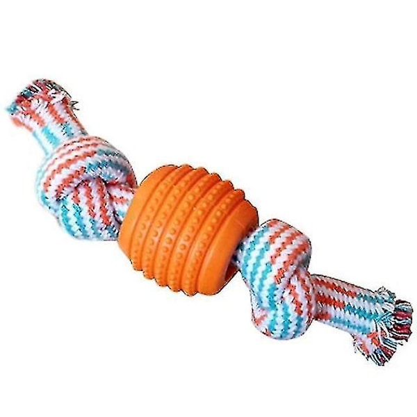 1 st bitresistent hundrep leksak husdjur interaktiv knutdesign hund tuggrep valp tandvårdsleksak husdjurstillbehör hundgåvor（rosröd）