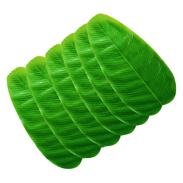 2 kpl Havaijin lämmönkestävät paikka-alustat banaaninlehti liukumattomat vedenpitävät ruokapöydän alustat kotiin keittiöön ravintolaan (vihreä)（vihreä）