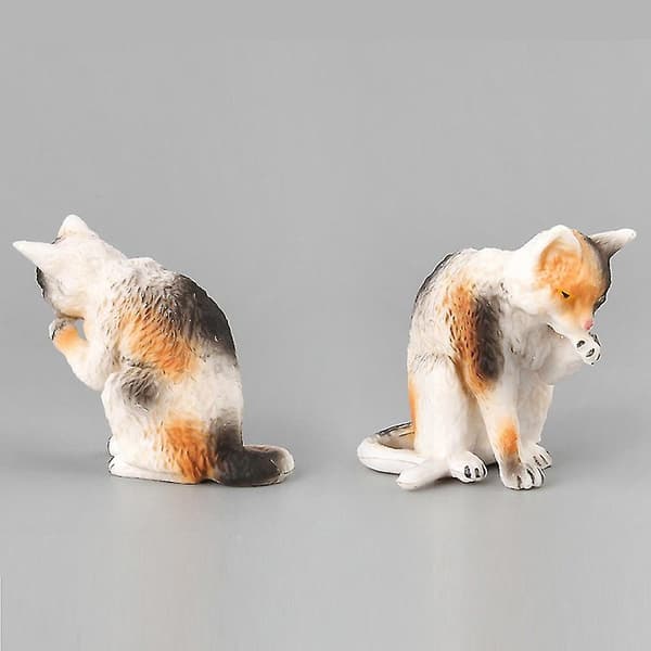 Sød kat dyremodel legetøj figur model ornament legetøj