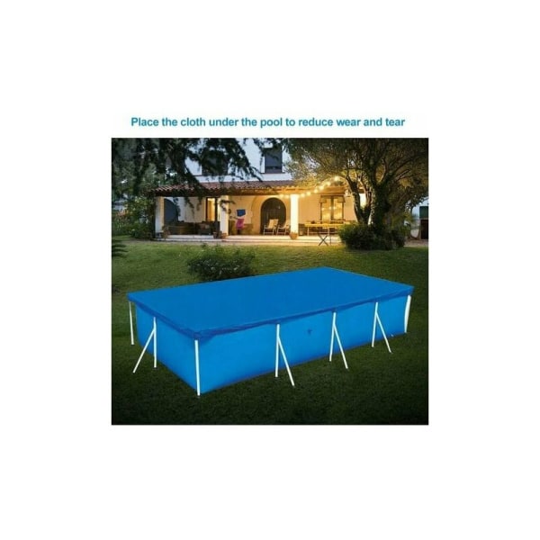LMLY rektangulärt tubulärt cover, cover för tubformade pooler - blå (220 x 150 cm)