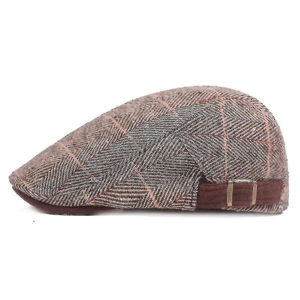 -beret Høst Vinter Sildeben Flat Cap Ull Hat Menn Kvinner