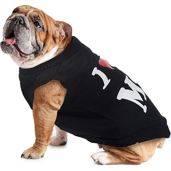 3 st hund-T-shirt valptryck tröja andningsbar husdjurskläder söta hundkläder ärmlös hundväst D