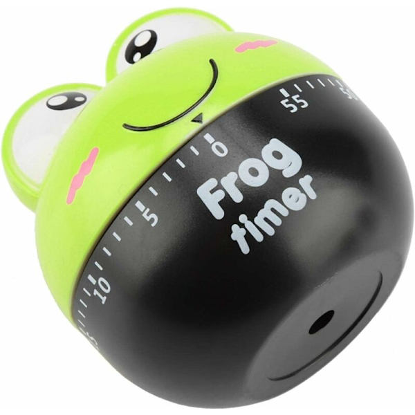 Kök Timer Plast Mekanisk Tid Verktyg Söta Cartoon Djur Groda Form Hushåll Matlagning Tillbehör (Grön)