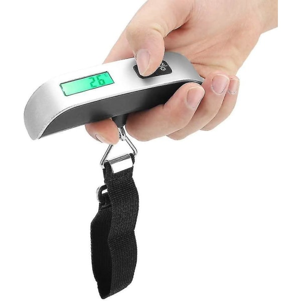 Digital Bagagevægt, Mini Størrelse Lcd Digital Elektronisk Vægt Bærbar Krog Vejevægt Maks. belastning