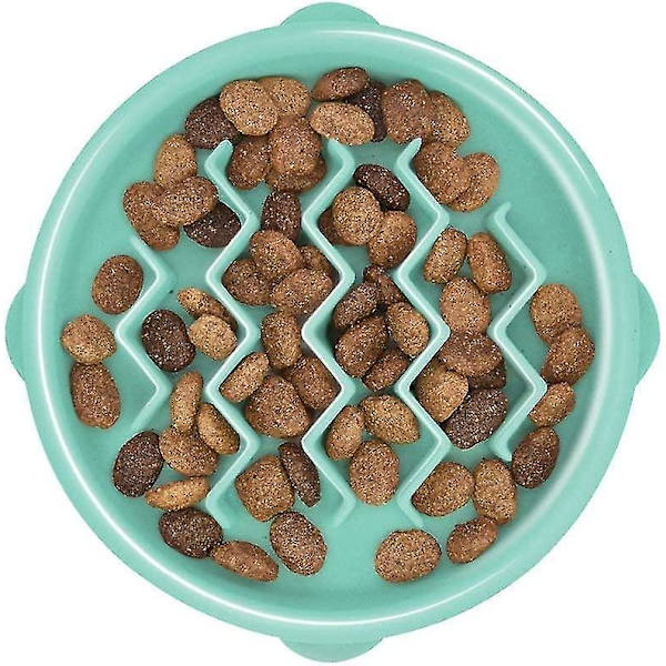 Anti-glutton langsom madskål til hunde - Størrelse S/XS - Mintgrøn