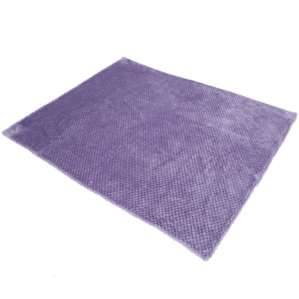 Vaskbart blødt fleece-tæppe til kæledyr - Vintervarmt tykt hundetæppe soveunderlag (lilla, L 100*80cm)