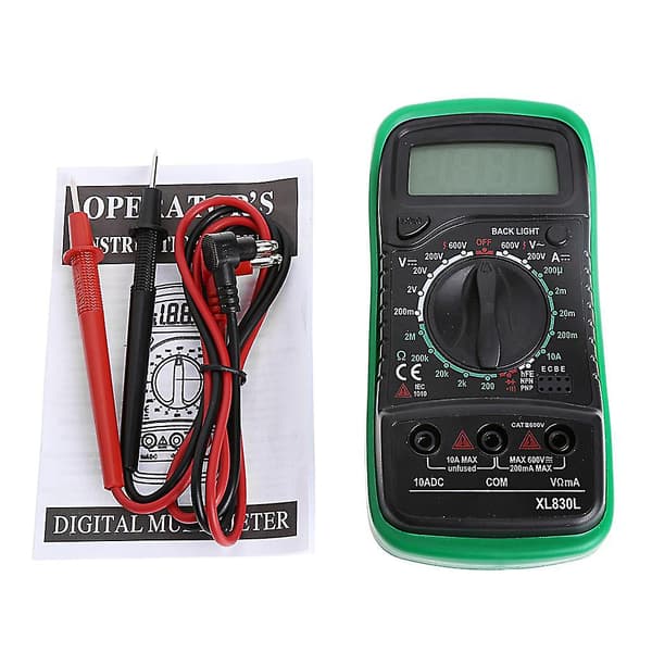 Håndholdt digitalt spændingsvoltmeter amperemeter ampere volt meter LCD panel multimeter