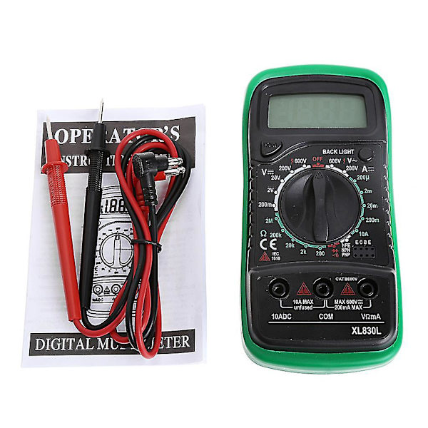Håndholdt digitalt spenningsvoltmeter Amperemeter Ampere Volt Meter LCD-panel Multimeter