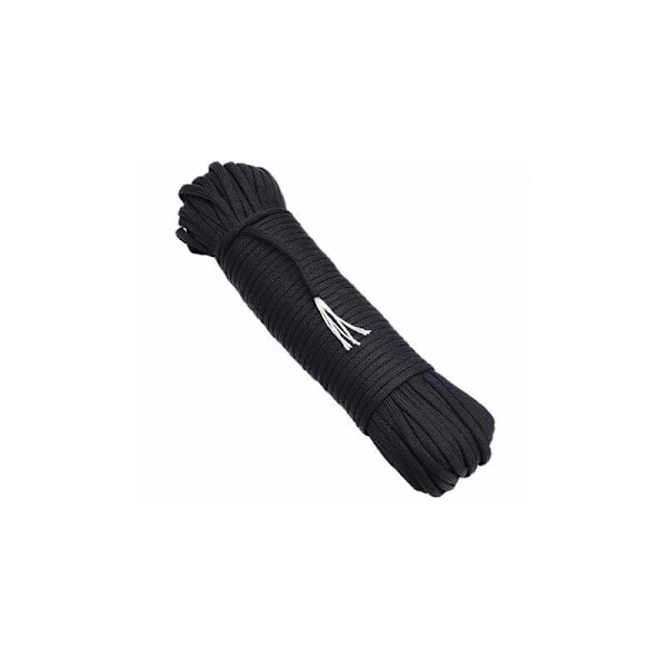 LMLY Rep 310 meter tyg nylon skosnören överlevnadsarmband DIY och för utomhuscampingaktiviteter 4 mm (svart)