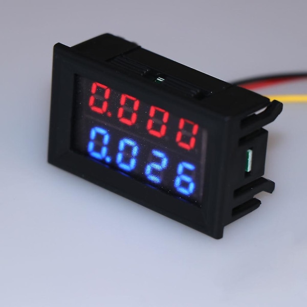 0,28 tum digital DC voltmeter ammeter för DC 100V 10A spänningsström