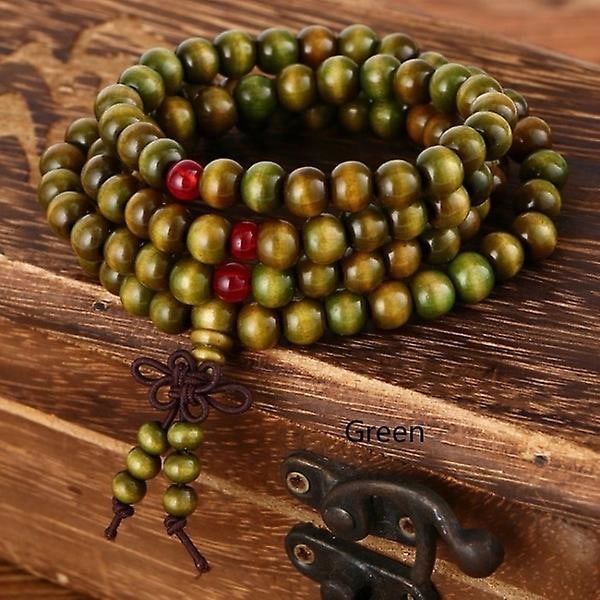 Naturlig Sandeltræ Buddhistisk Bede Armbånd