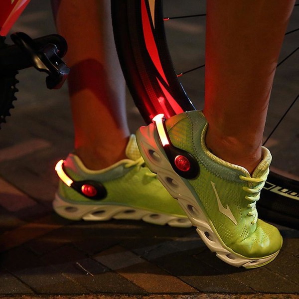 Led-sko Clip Lights Usb-opladning til natløbeudstyr Sikkerhed Regntæt jogging Blinkende lys udendørs, løbelys (rød) (uden batteri)