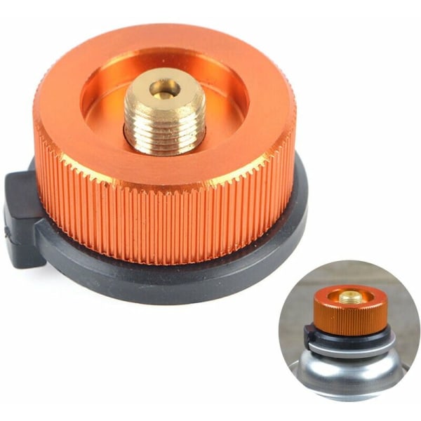 Pcs Campingspisadapter Propangasadapter Lindalventil Butangasbehållare Adapter Cylinder Gastankomvandlare Orange
