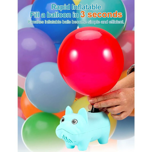 Ballongpump, elektrisk miniballongpump, 300W elektrisk ballongpump, elektrisk ballongluftpump för fest, bröllop, födelsedag, aktiviteter