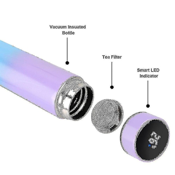 500ml Smart Isolering Kopp Kaffe Kopp Led Digital Temperatur Display Utomhus Resor Termosar