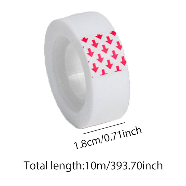 8 rullar 10 m 1,8 cm kontorstejp för dispenser presentförpackning försegling hem