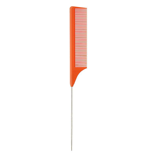 Antistatisk halekam i metall med fine tenner, varmebestandig rottekam for styling og krølling, stålnålspiss halekam, husholdningskam, stylingkam, brudemakeup ball hårkam