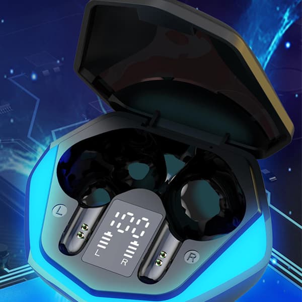 X15 Trådløst Bluetooth-headset LED-lys Spill Stereo Ørepropper med Mikrofon -GSL（X15）