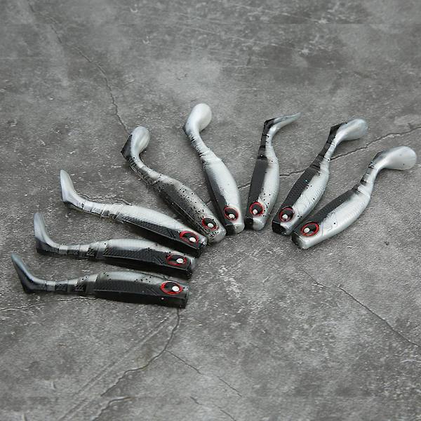 8 stk AR29 myk agn 60mm 2,5g fiskeagn dobbel farge T hale