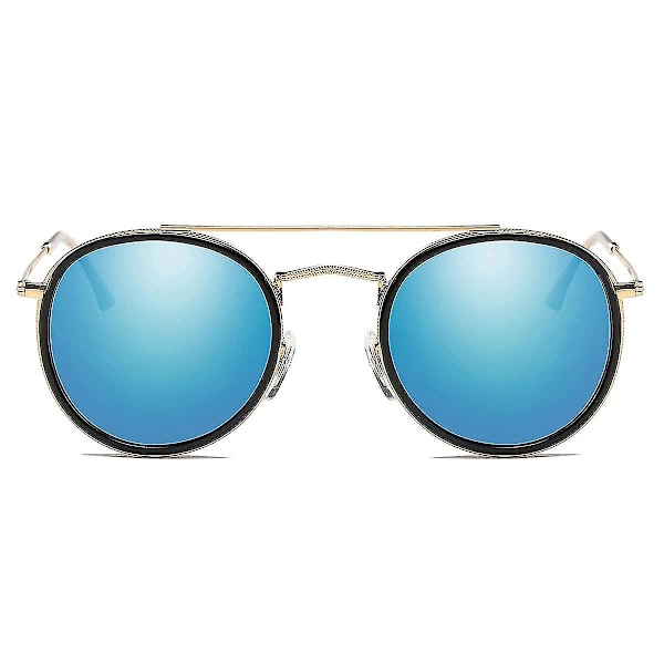 Solbriller, polariserede runde solbriller briller cirkel retro solbriller hippie specs sung