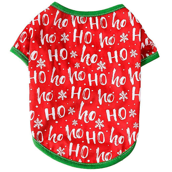 Tryckt husdjur T-shirt Andningsbar husdjurskläder för husdjur Jul Alla hjärtans dag