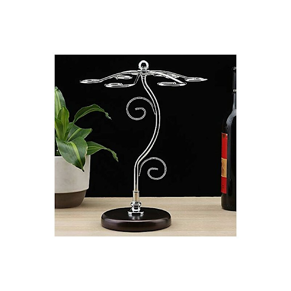 Vinställ för skrivbord, lufttorkningssystem, vinställ i metall, 35 cm 14 cm 13,7 tum 10,2 tum 5,9 tum