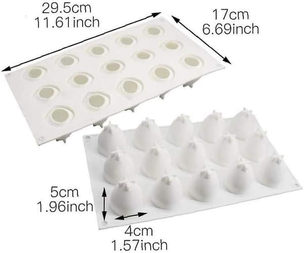 Kök Silikon Bakformar Jordgubbsform för Mousse Tårtform Diy