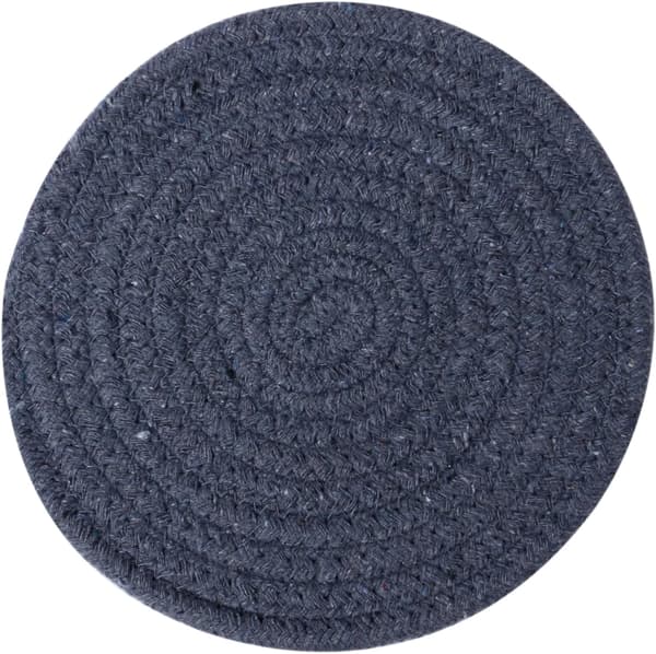 Grått 3-delat set: 100 % bomullssnöre flätat grytunderläggsset, 7\" diameter