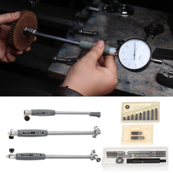 Diameter Gauge Mätstav Mikrometer Gauge Mätverktyg Urtavla Indikator Set（50-160mm）