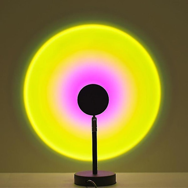 Solnedgångsprojektorlampa LED-belysning USB-laddning Romantisk nattlampa Lämplig för fotografering Selfie Kort video Hem Sovrumsdekoration RGB USB 26 cm