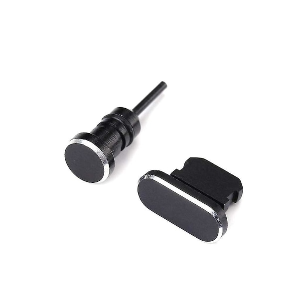 Metallladdningsport 3,5 mm hörlursuttag USB dammplugg Ersättning för Iphone Xs 8 7 7 6 6s Plus